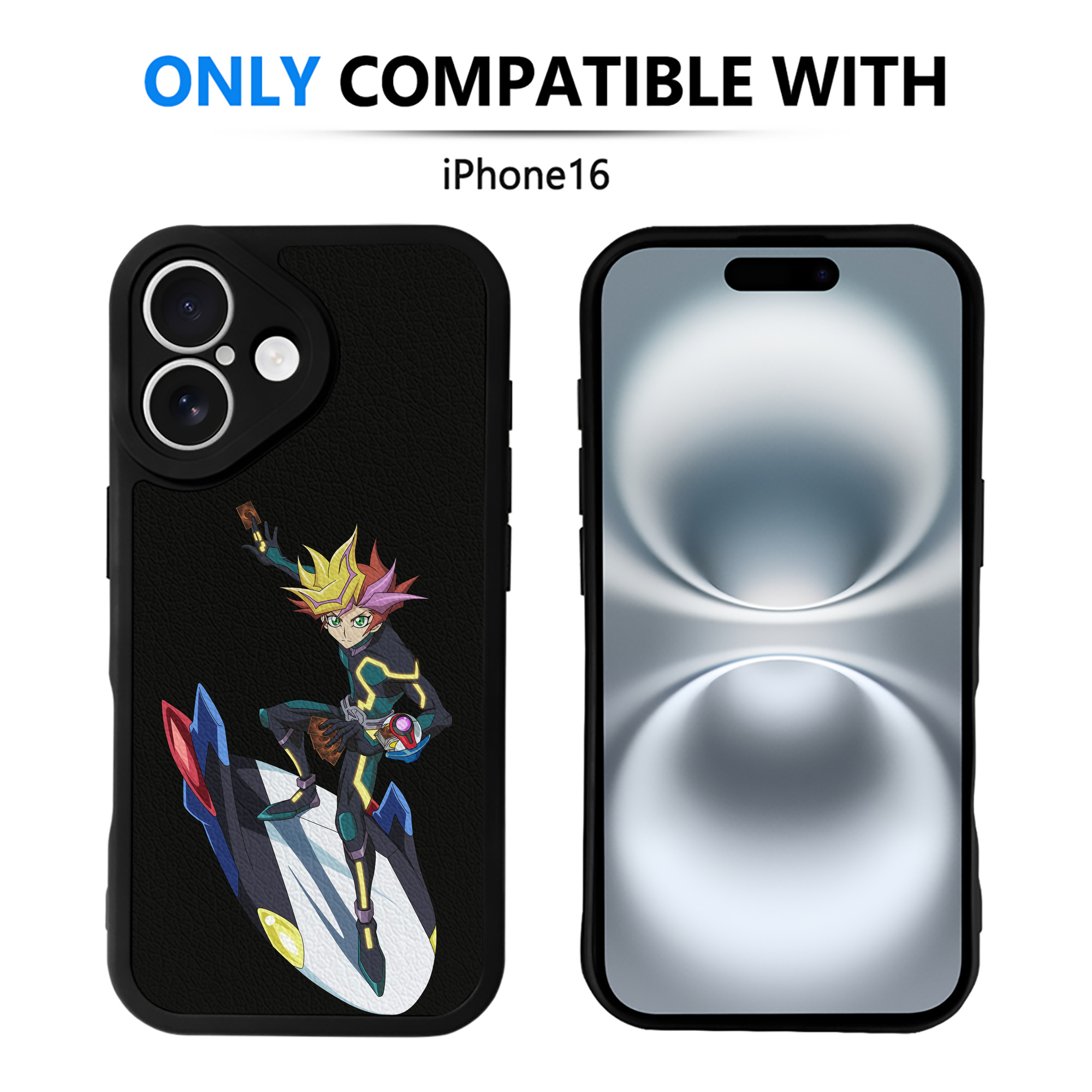 遊☆戯☆王 Yu-Gi-Oh! 【iPhone 16シリーズ対応】シリコンスマホケース（レザー調） 材質：シリコン